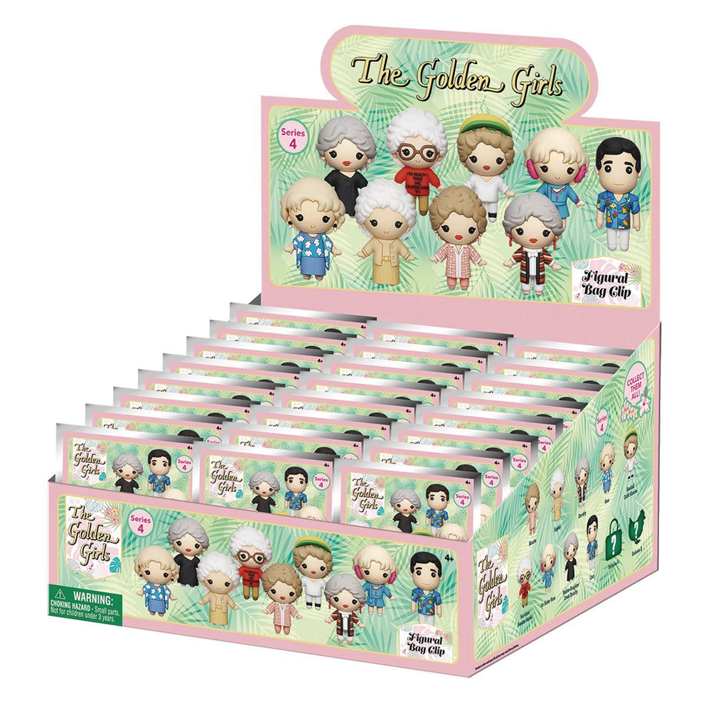 Golden Girls Series 4 3D Foam Bag Clip Display Case of 24