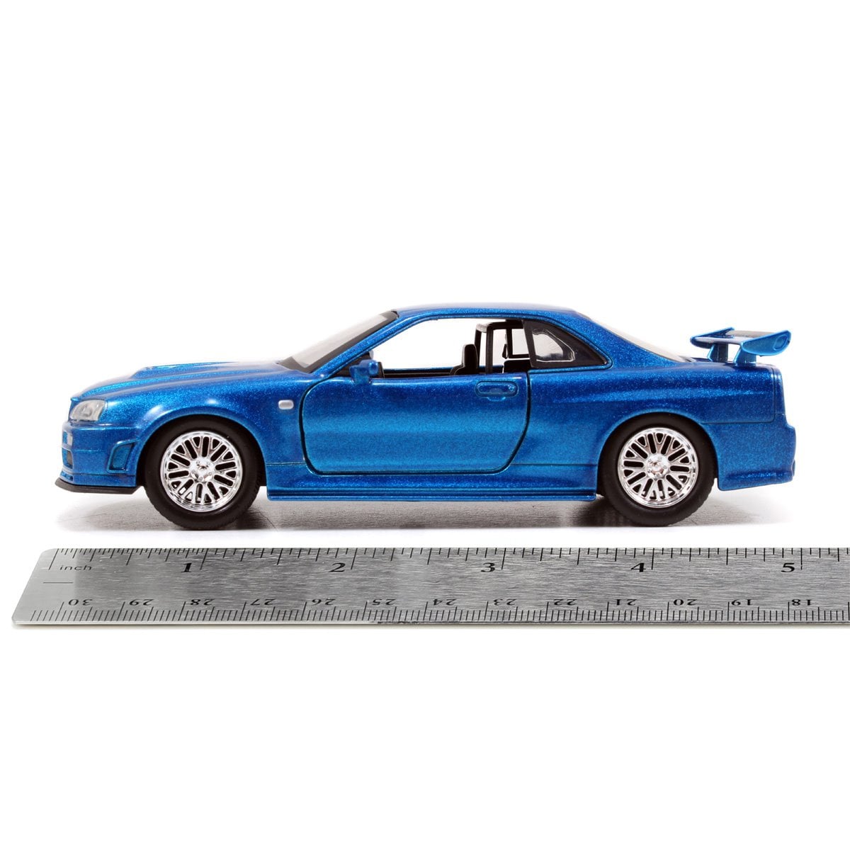 Fast and Furious Brian's Nissan Skyline GT-R R34 Silver and GT-R R34 Blue 1:32 Scale Die-Cast Metal Vehicle  2-Pack