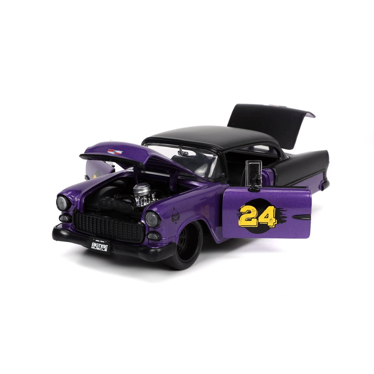 Bigtime Muscle 1955 Chevrolet Bel-Air Metallic Purple and Gold 1:24 Scale Die-Cast Metal Vehicle