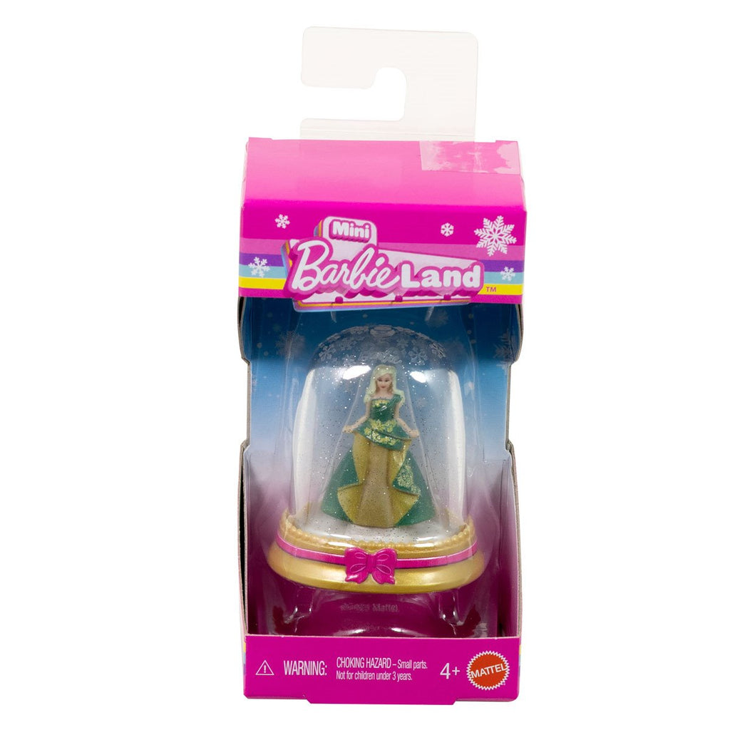 Mini BarbieLand Holiday Doll and Snow Globe Playset Case of 6