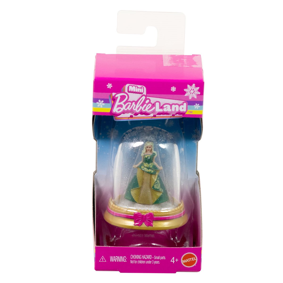 Mini BarbieLand Holiday Doll and Snow Globe Playset Case of 6