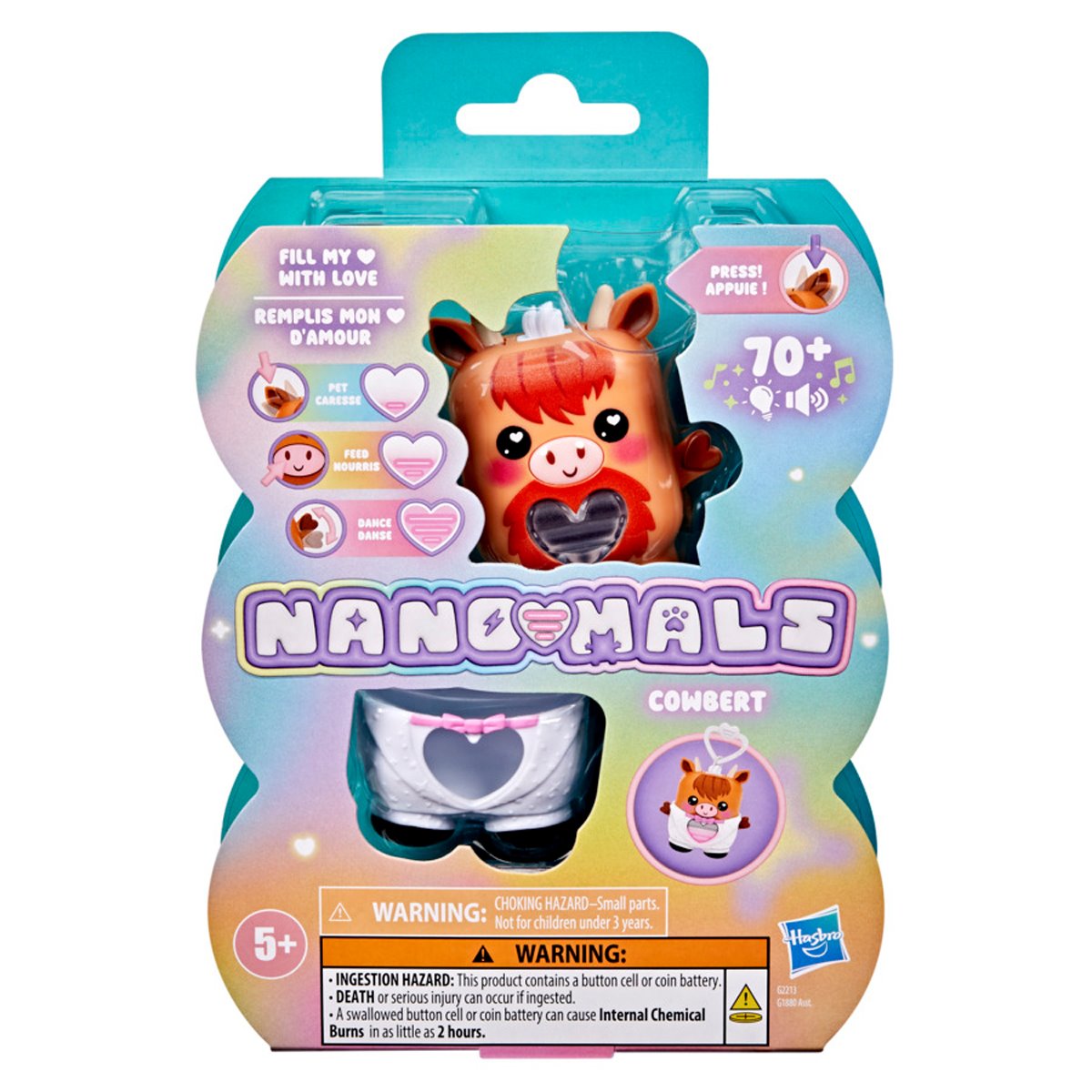 Nano-mals Cowbert the Highland Cow Electronic Pet Toy