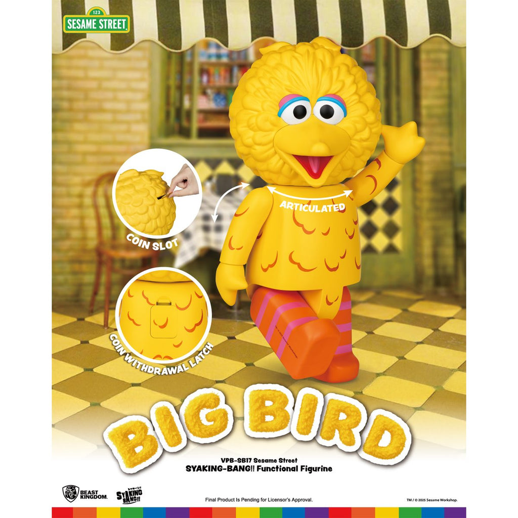Sesame Street Big Bird VPB-SB17 Syaking-Bang!! Piggy Bank
