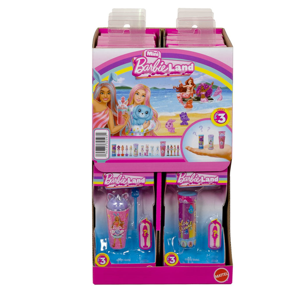 Mini BarbieLand Color Reveal Mermaid Series 3 Doll Case of 16