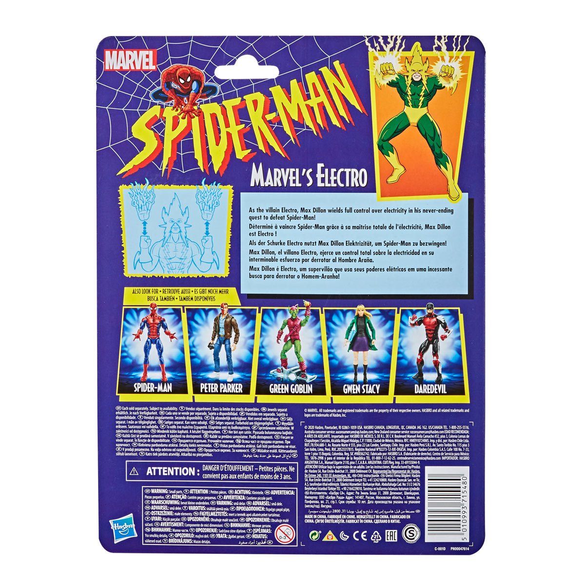 Spider-Man Retro Marvel Legends Electro 6-Inch Action Figure