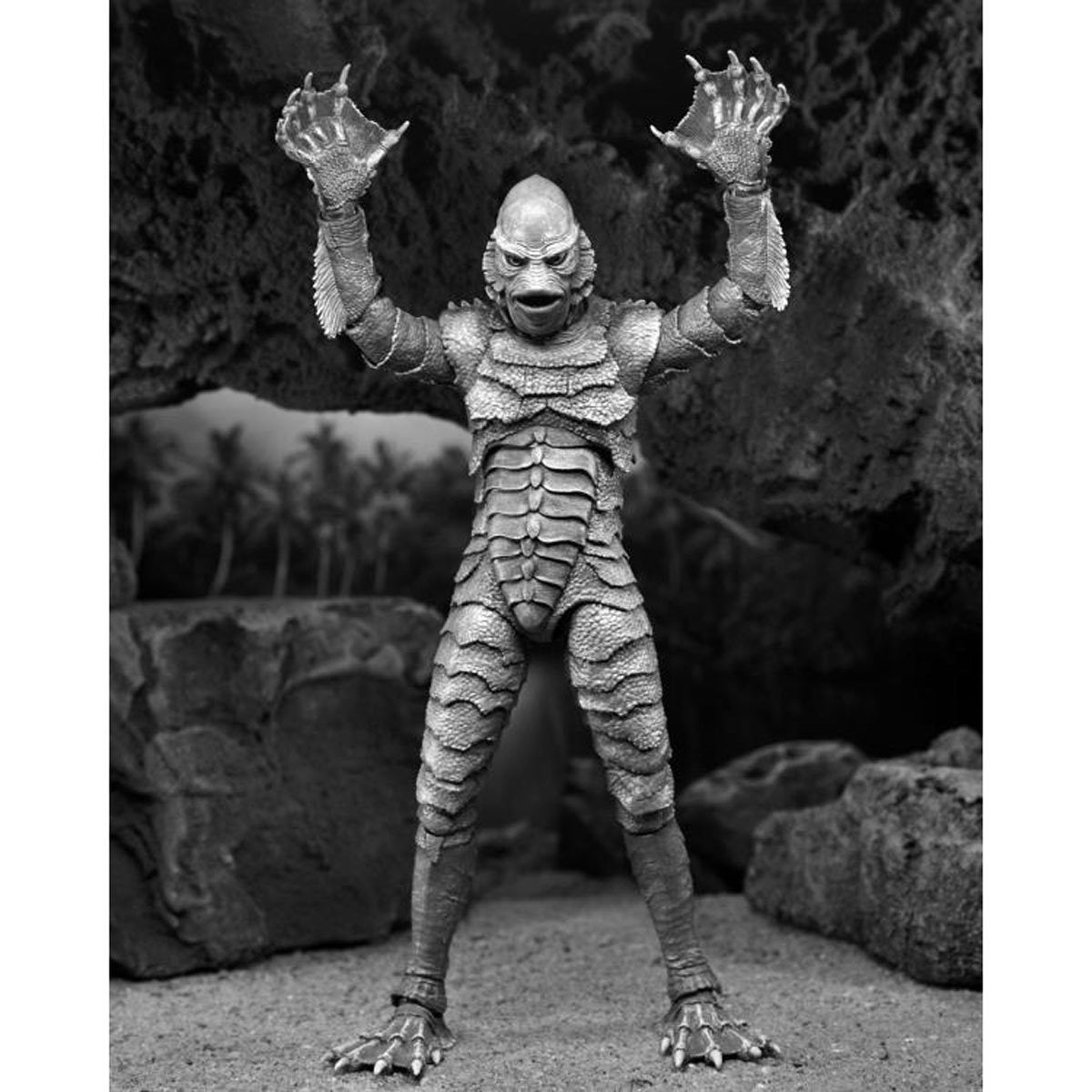 Universal Monsters Ultimate Creature from the Black Lagoon Black and White Version 7-Inch Action Figure