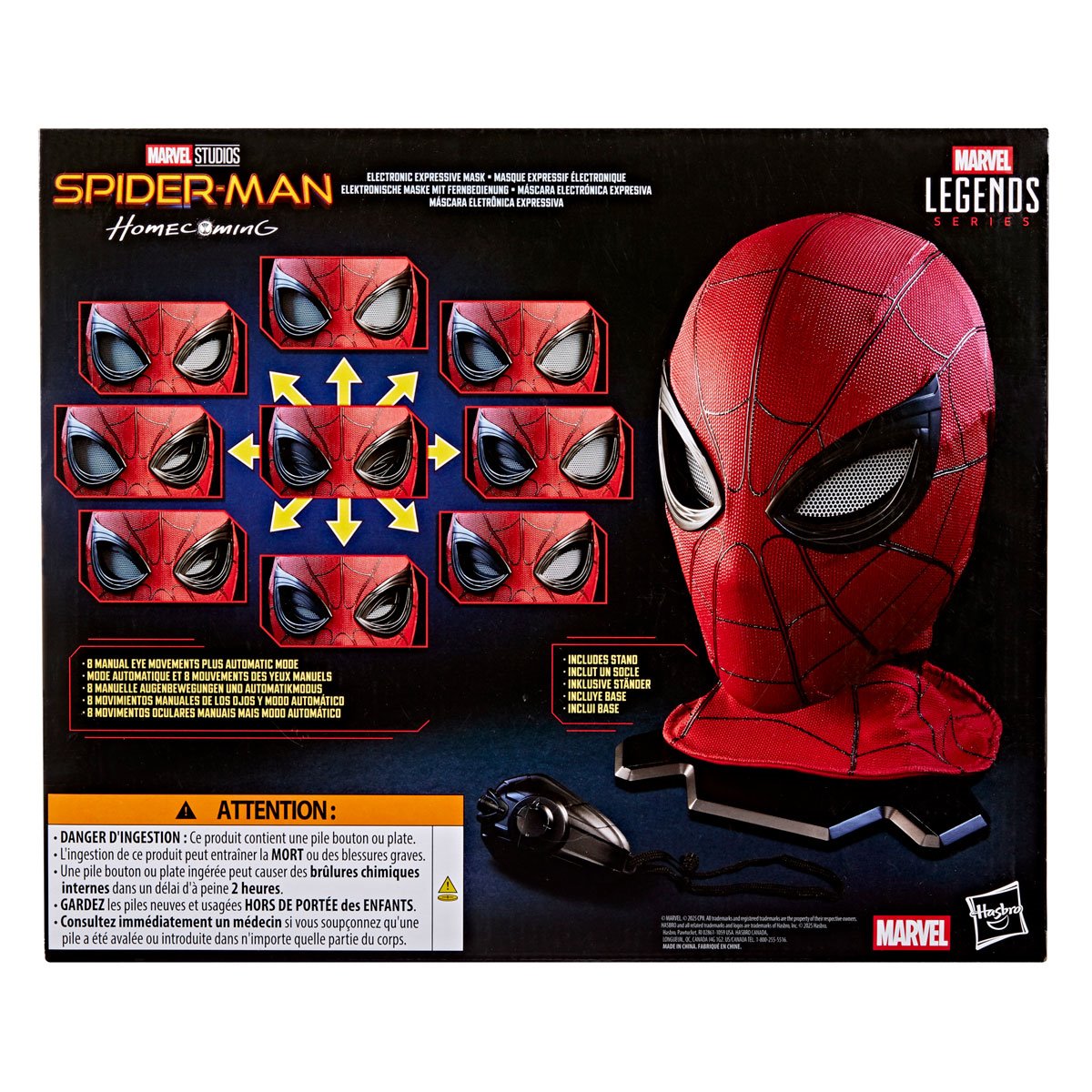Spider-Man: Homecoming Marvel Legends Electronic Expressive Mask