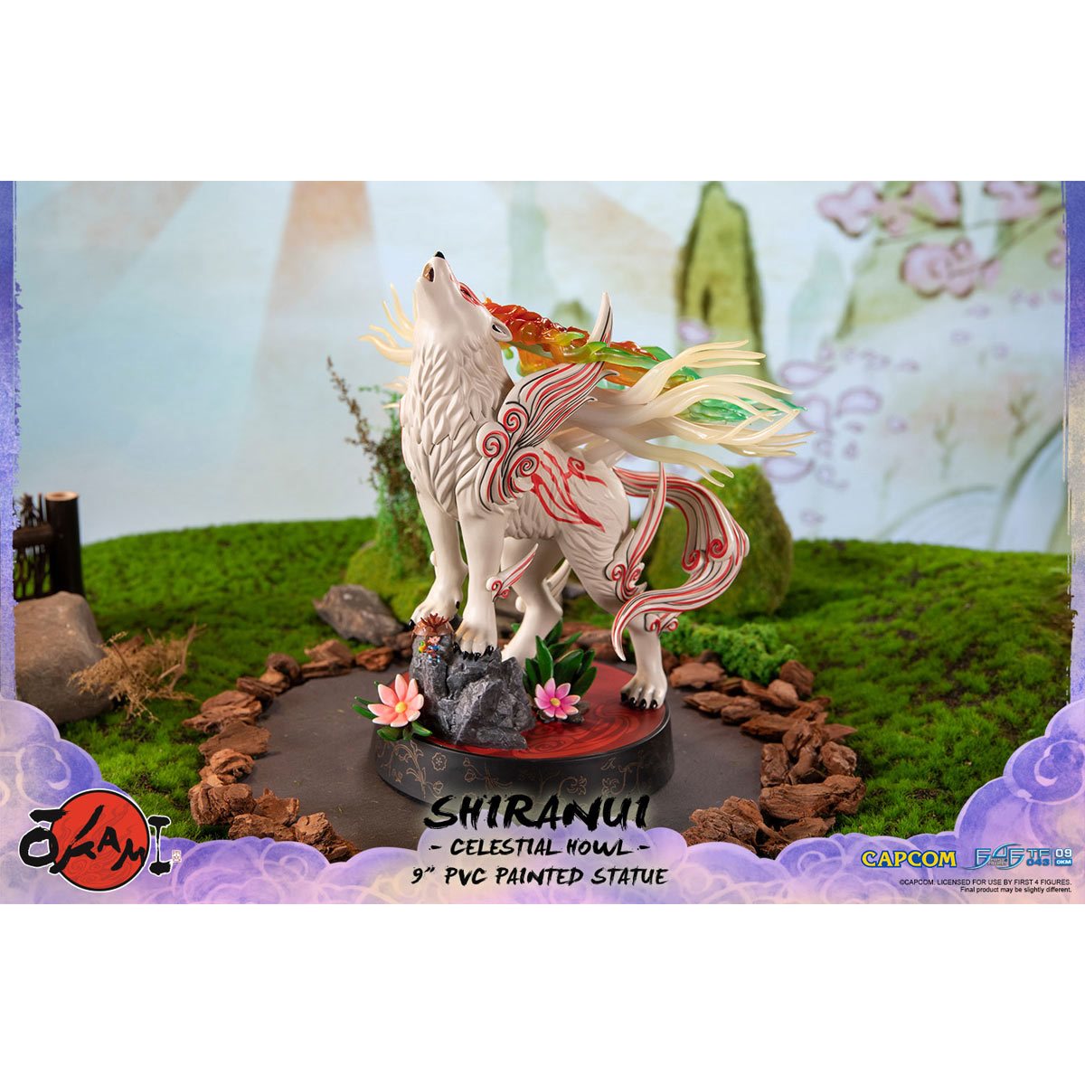 Okami: Shiranui 9-Inch Staute - Celestial Howl Pose