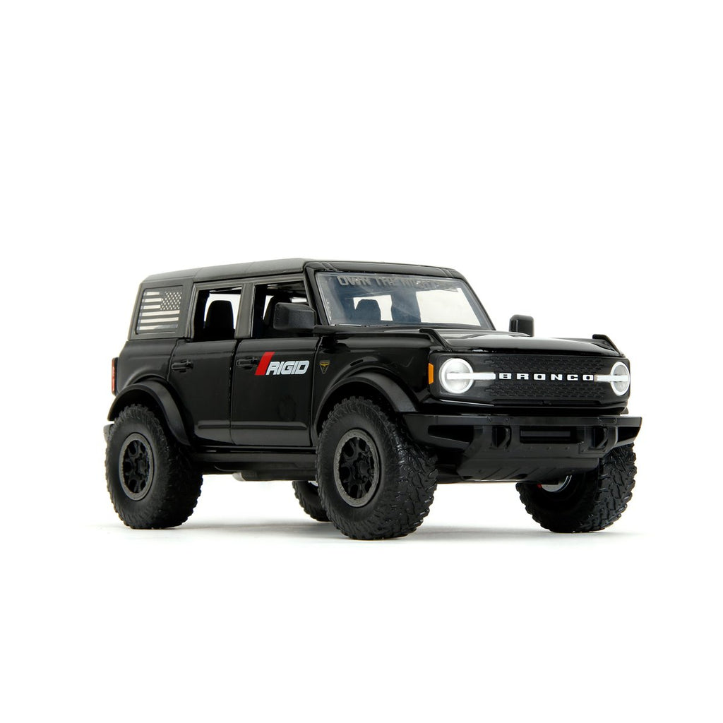 Just Trucks 2021 Ford Bronco 1:24 Scale Die-Cast Metal Vehicle with Tire Rack
