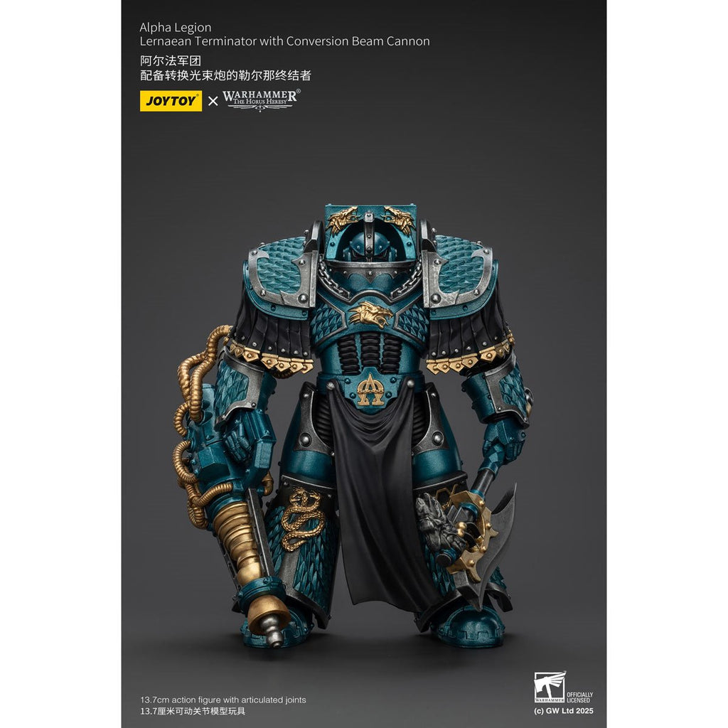 Joy Toy Warhammer The Horus Heresy Alpha Legion Lernaean Terminator with Conversion Beam Cannon 1:18 Scale Action Figure