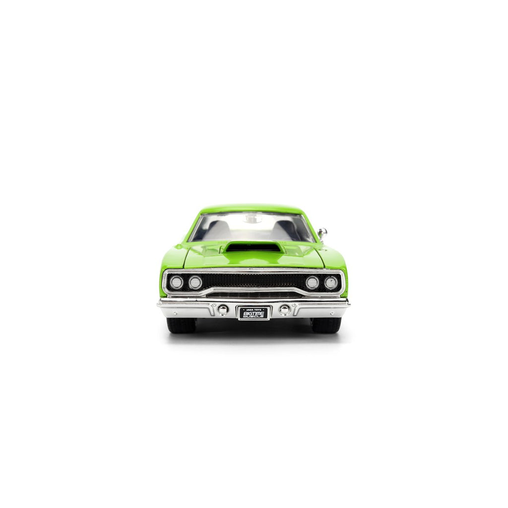 Bigtime Muscle 1970 Plymouth Road Runner Glossy Green 1:24 Scale Die-Cast Metal Vehicle