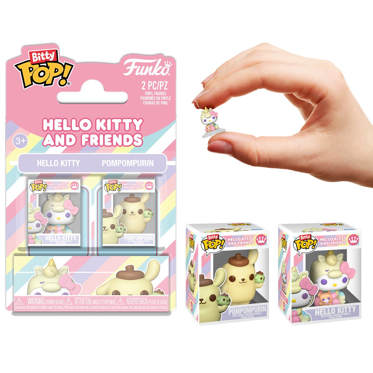 Sanrio Hello Kitty and Friends Hello Kitty and Pompompurin Funko Bitty Pop! Mini-Figure 2-Pack