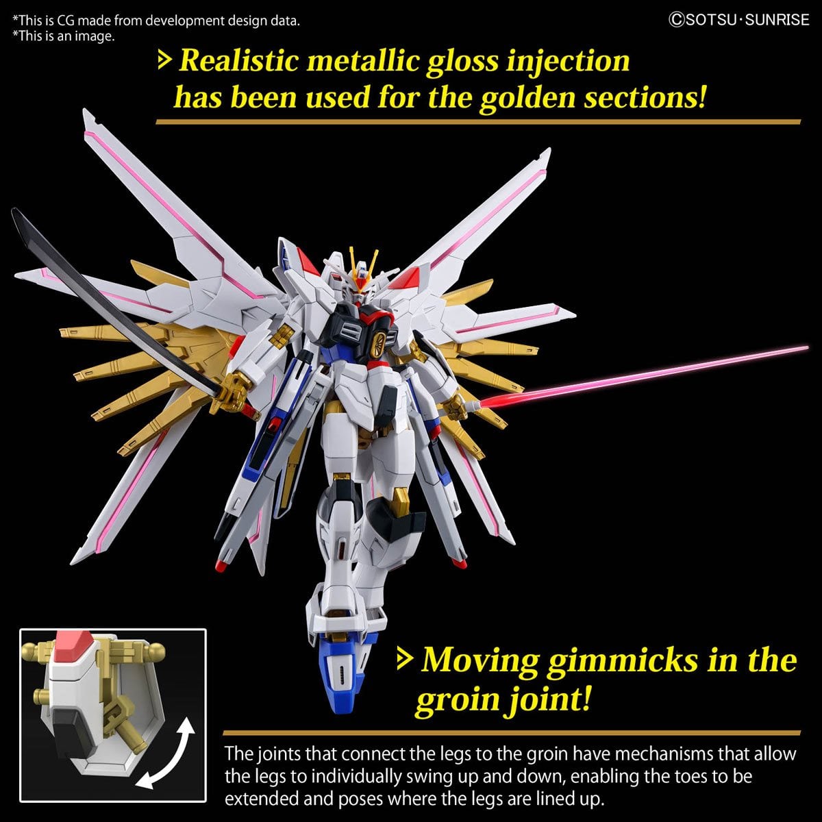 Mobile Suit Gundam Seed Freedom Mighty Strike Freedom Gundam High Grade 1:144 Scale Model Kit