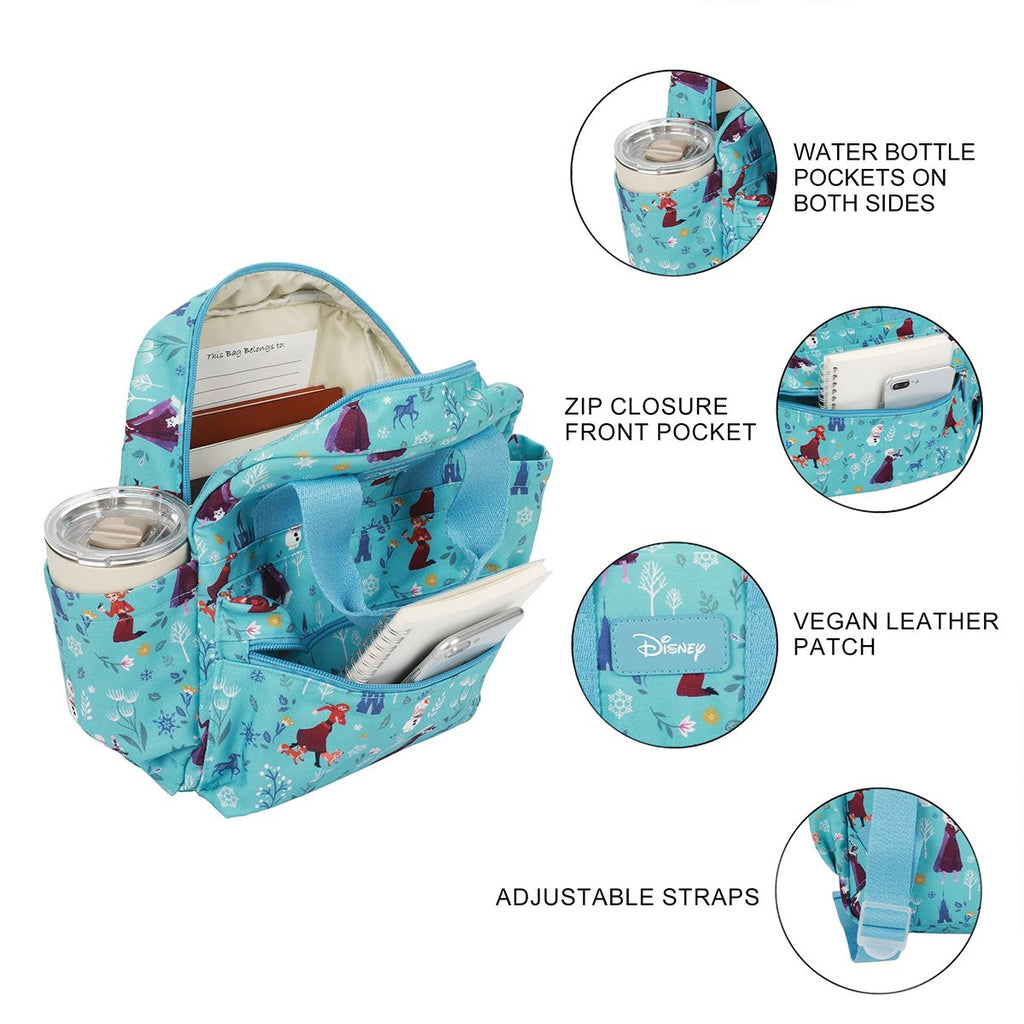 Frozen Elsa Anna and Olaf All Over Print 16-Inch Youth Backpack