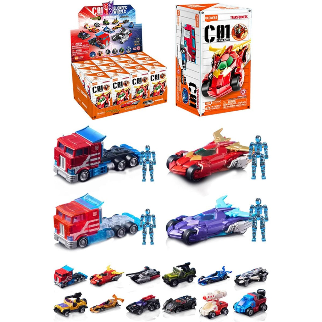 Transformers Wheels C1 Roll Out Blokees Blind Box Model Kit Display of 12