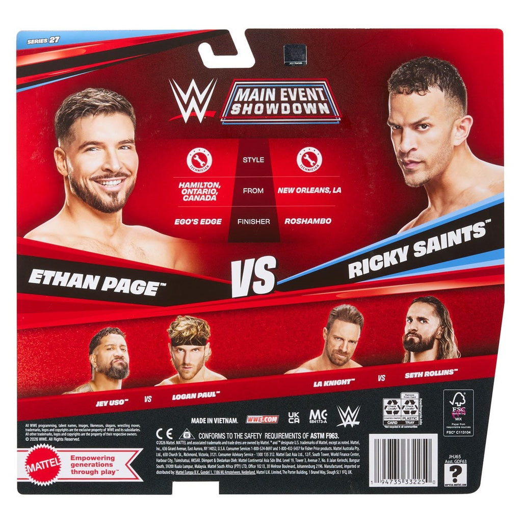 WWE Championship Showdown Series 27 Action Figure 2-Pack Case of 4