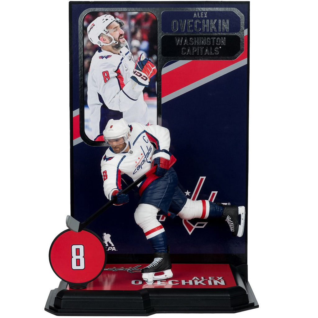 NHL SportsPicks Washington Capitals Alexander Ovechkin White Jersey 7-Inch Posed Figure