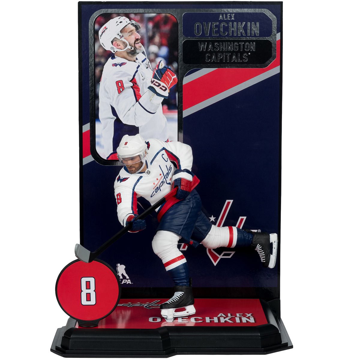 NHL SportsPicks Washington Capitals Alexander Ovechkin White Jersey 7-Inch Posed Figure