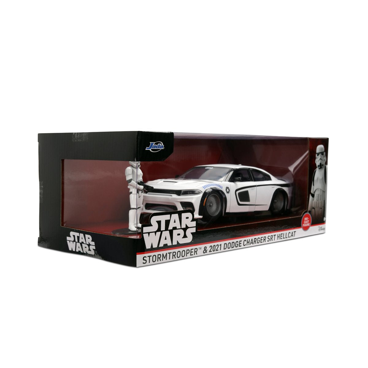 Hollywood Rides Star Wars 2021 Dodge Charger SRT Hellcat 1:24 Scale Die-Cast Metal Vehicle with Stormtrooper Figure