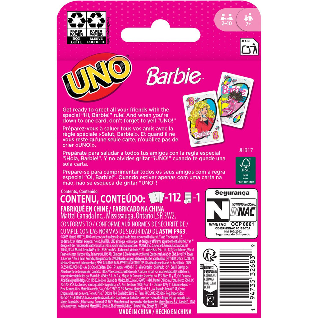 Barbie UNO Card Game