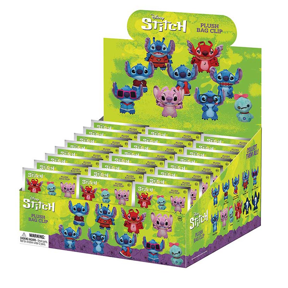 Lilo & Stitch Stitch Plush Bag Clip Random 6-Pack