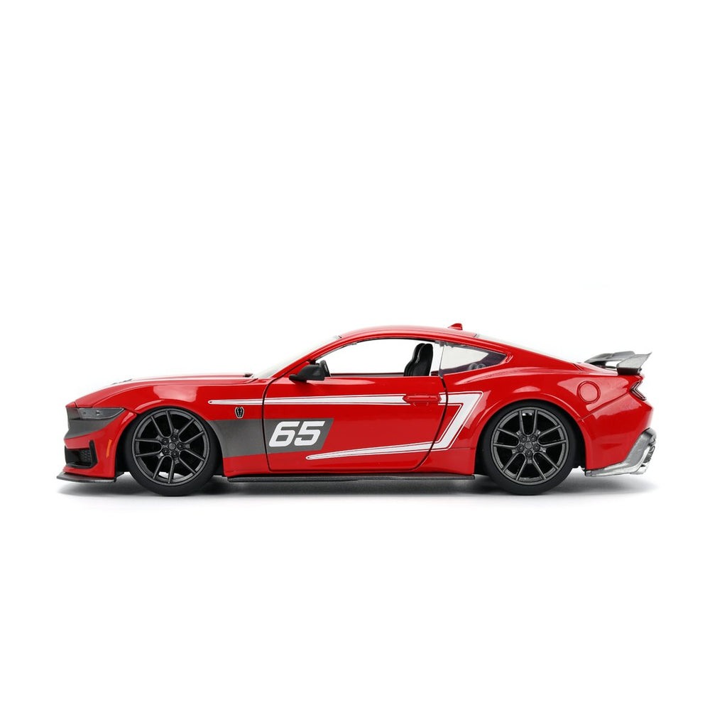 Bigtime Muscle 2024 Ford Mustang Dark Horse Glossy Red 1:24 Scale Die-Cast Metal Vehicle