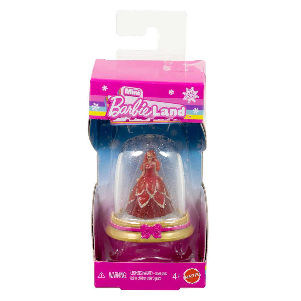 Mini BarbieLand Holiday Doll and Snow Globe Playset Case of 6
