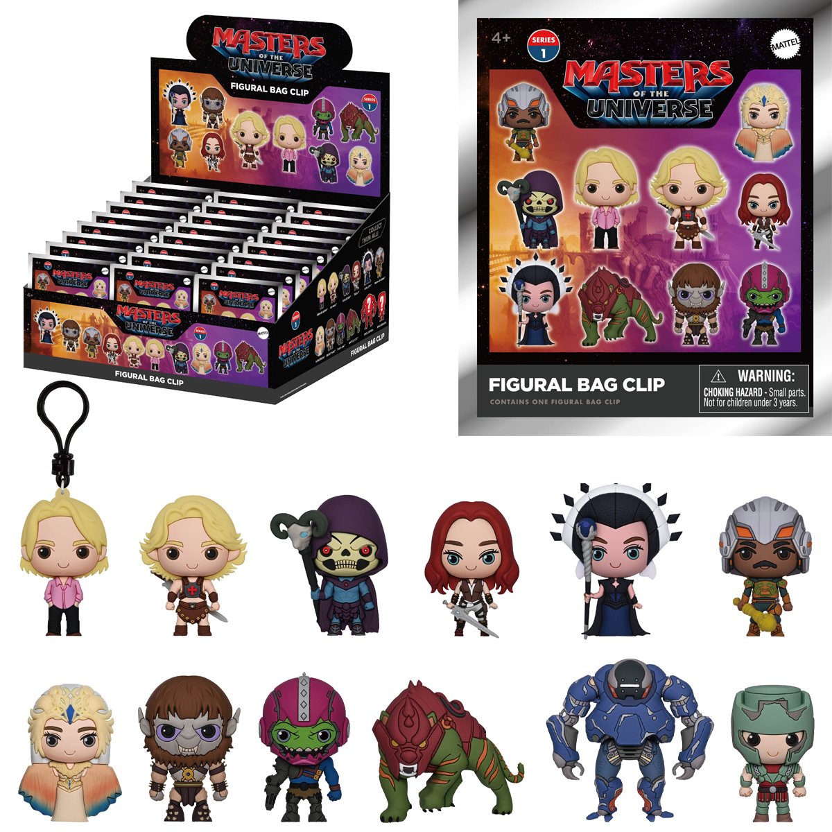 Masters of the Universe (2026) 3D Foam Bag Clip Random 6-Pack