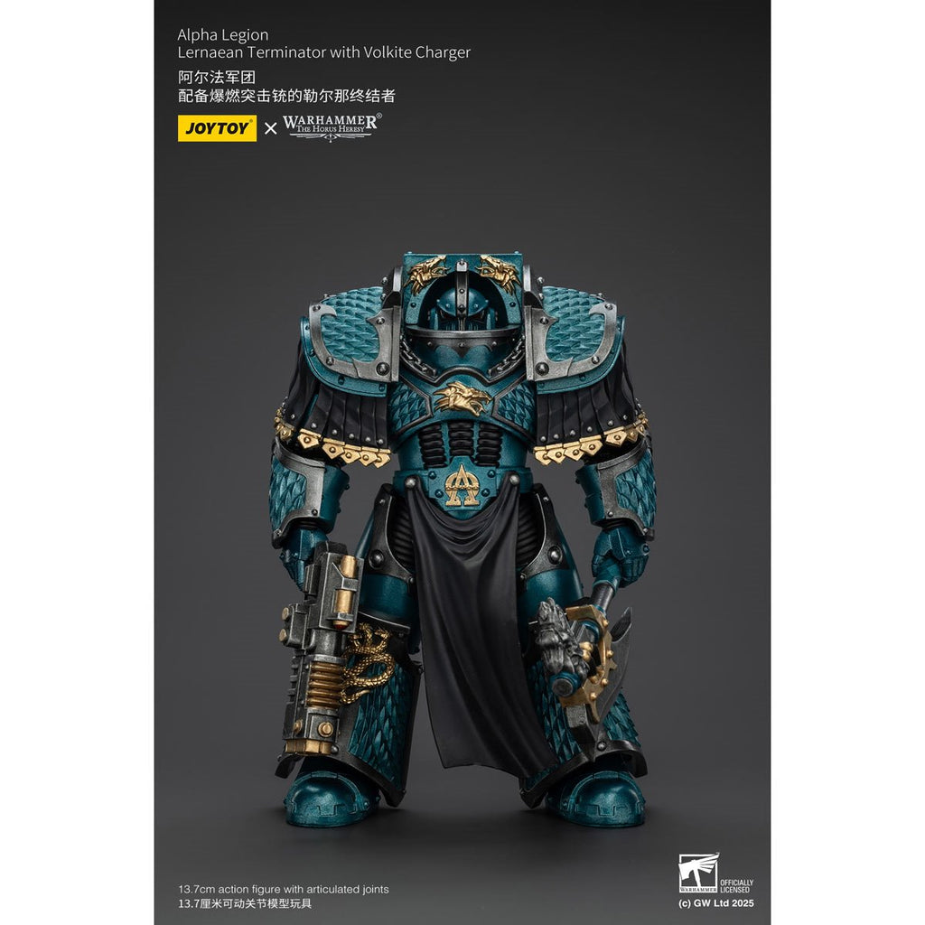 Joy Toy Warhammer The Horus Heresy Alpha Legion Lernaean Terminator with Volkite Charger 1:18 Scale Action Figure
