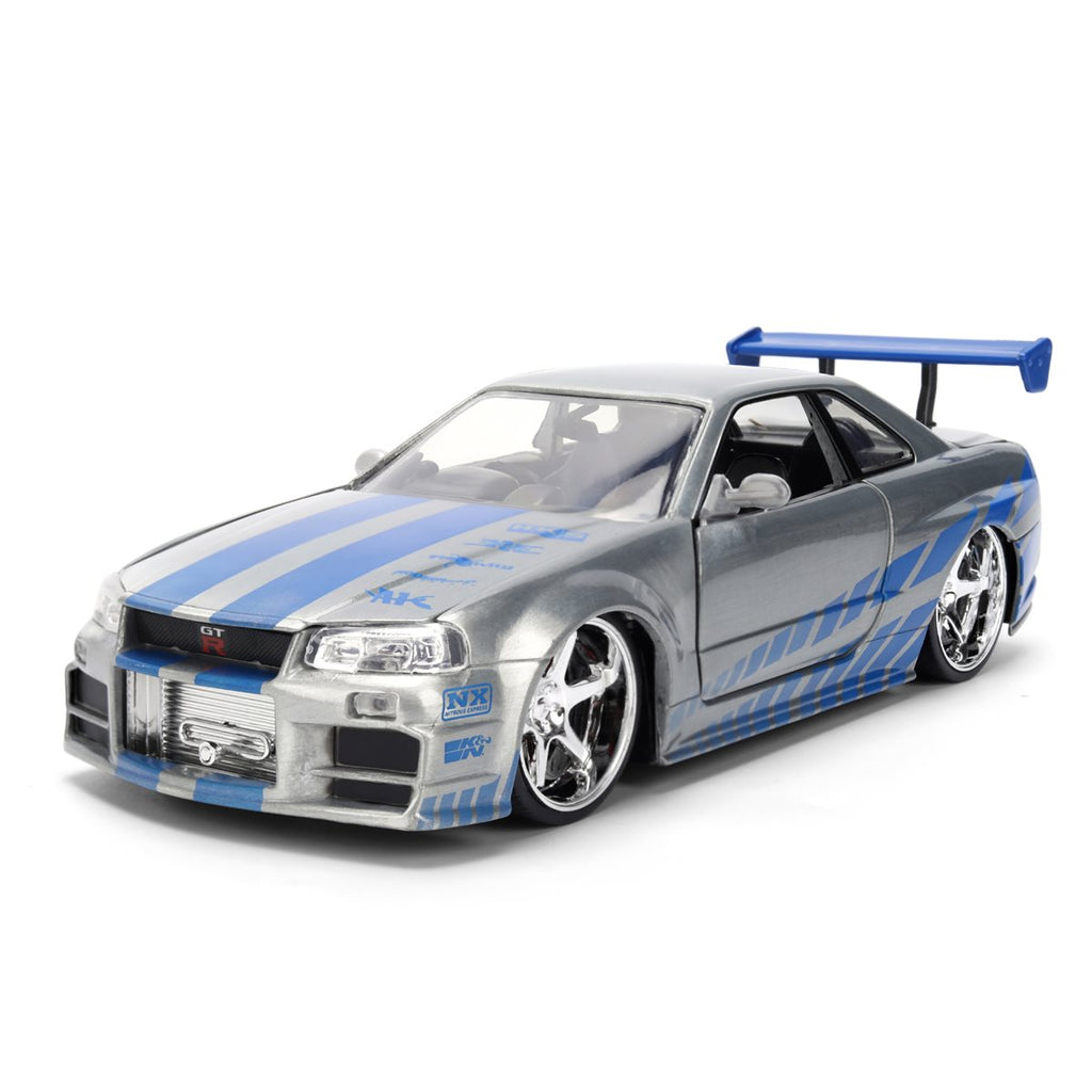 Fast and the Furious 25th Anniversary Brian's Nissan Skyline GT-R R34 1:24 Scale Die-Cast Metal Vehicle