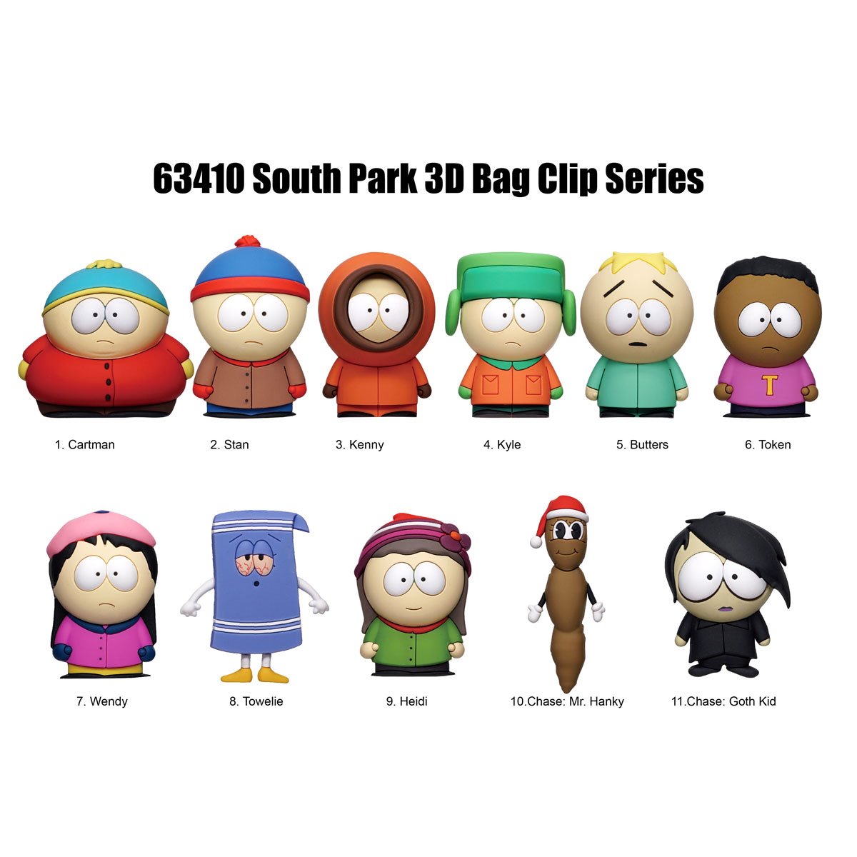 South Park 3D Foam Bag Clip Display Case of 24