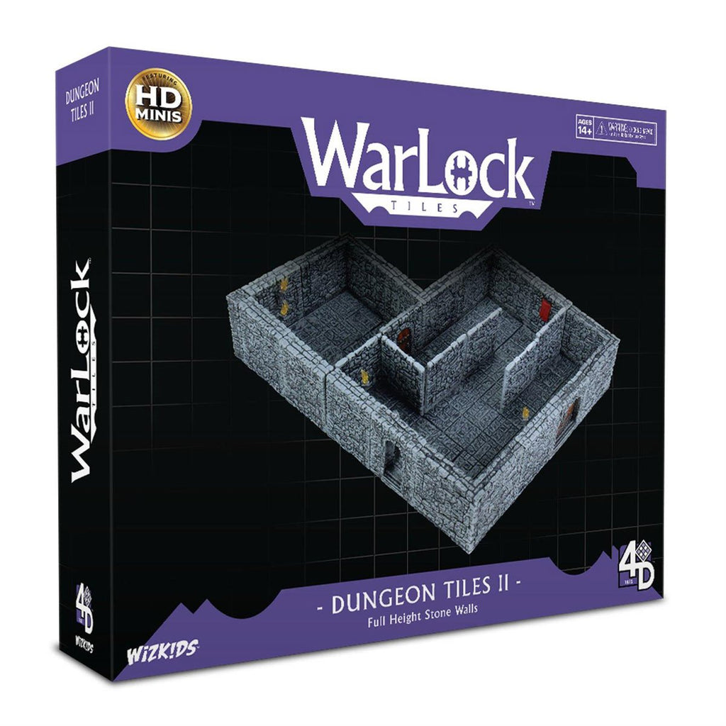 WarLock Tiles Dungeon Tiles II Full Height Stone Walls Pack