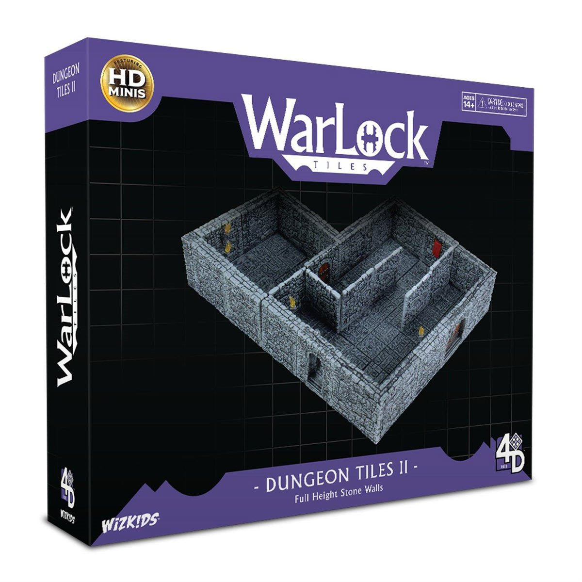 WarLock Tiles Dungeon Tiles II Full Height Stone Walls Pack