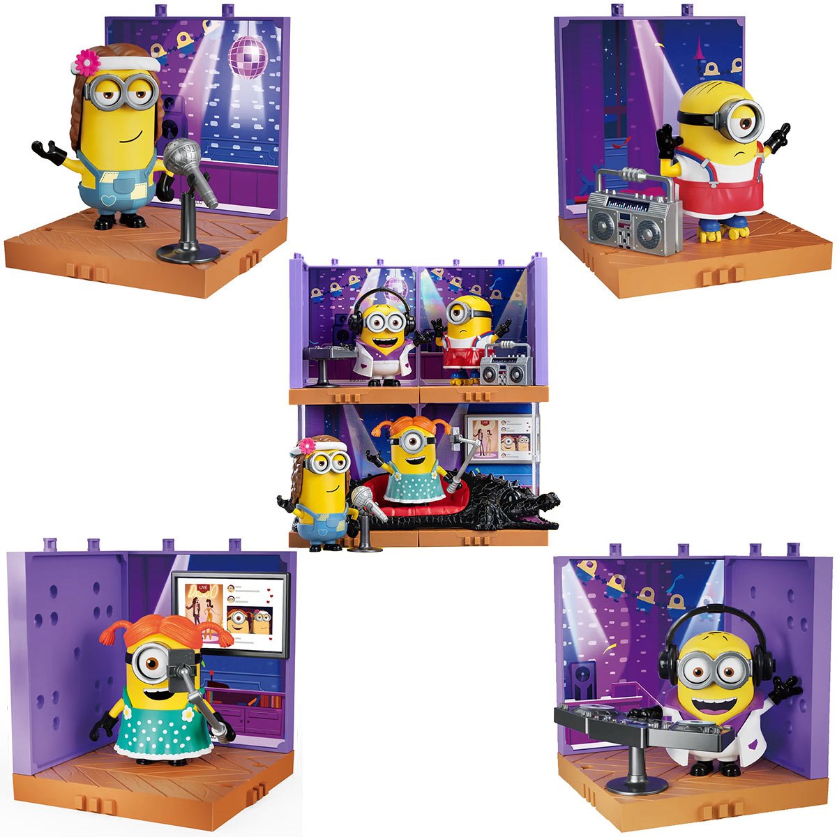 Minions PreCool Wave 2 Celebration Party Mini Model Kit Case of 8