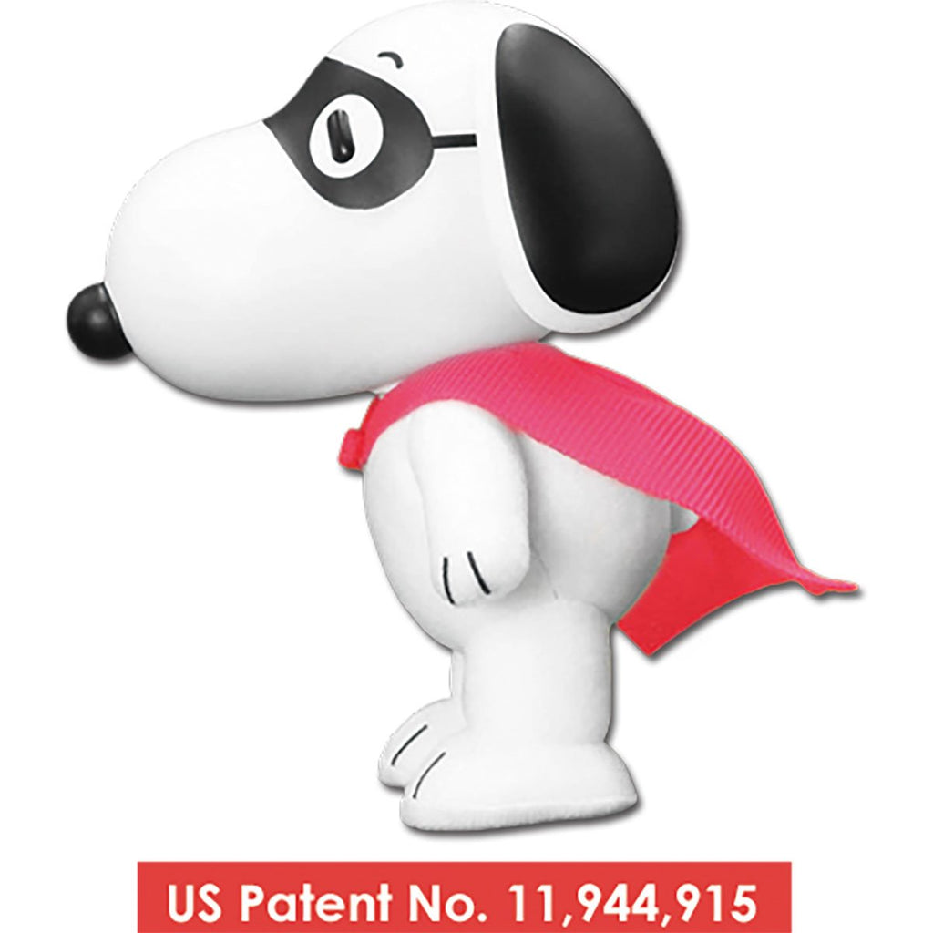 Peanuts Snoopy Masked Superman Vinyl Head FigureKey 4 1/2-Inch Moveable Plush