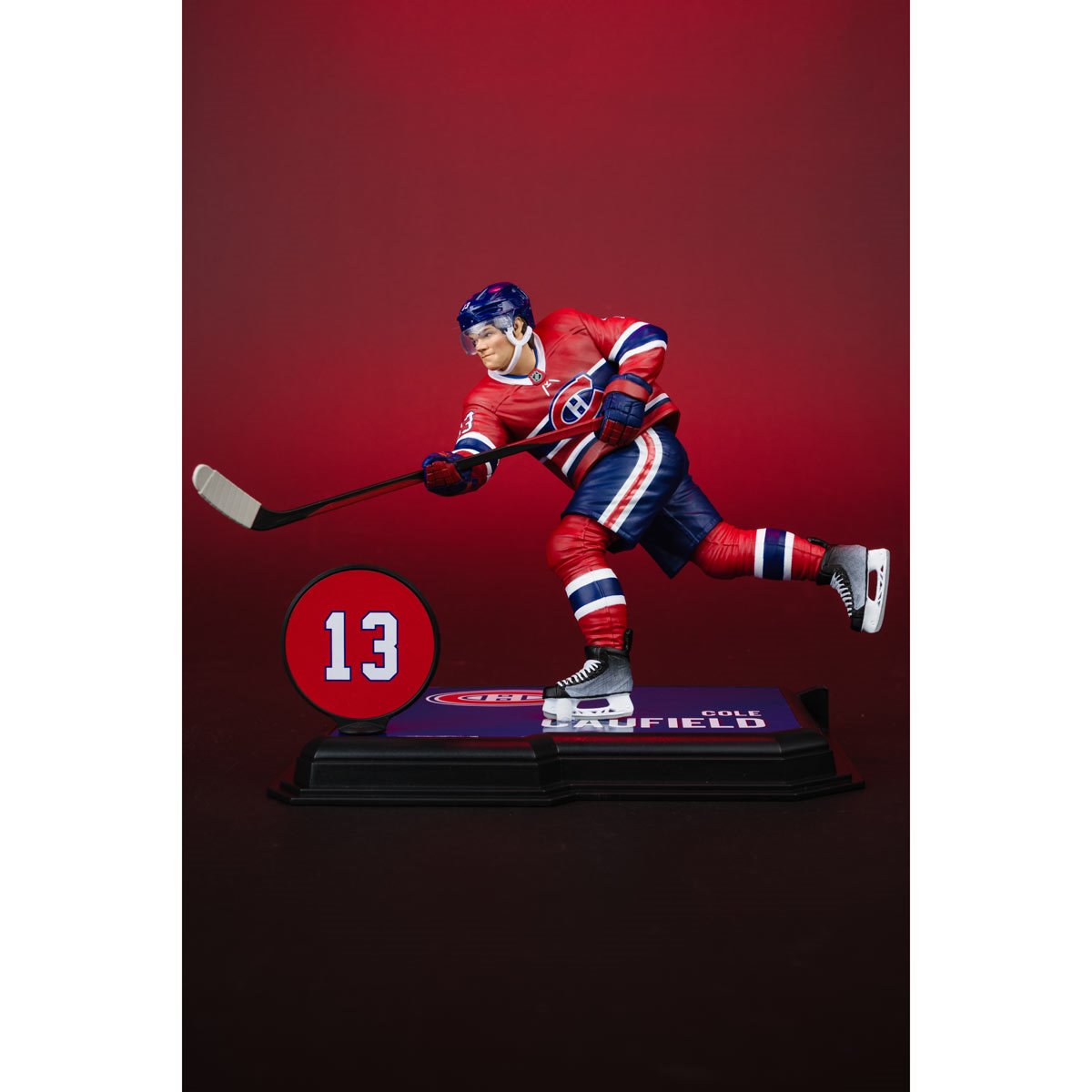 NHL SportsPicks Montreal Canadiens Cole Caufield Alternate Jersey 7-Inch Posed Figure