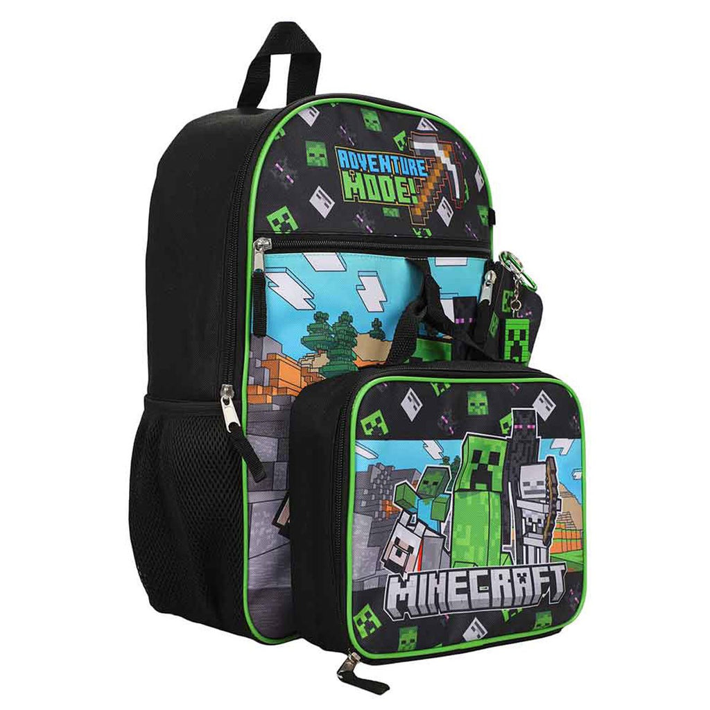 Minecraft Adventure Mode Youth Backpack 5-Piece Set