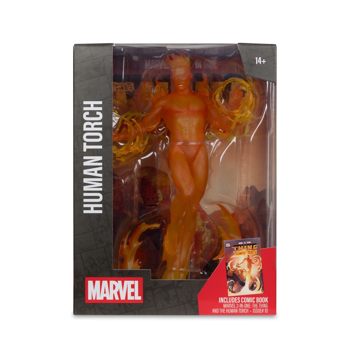 Marvel Collection Wave 7 Human Torch Marvel 2-In-One: Thing & Human Torch #10 1:6 Scale Posed Figure with Scene & Comic