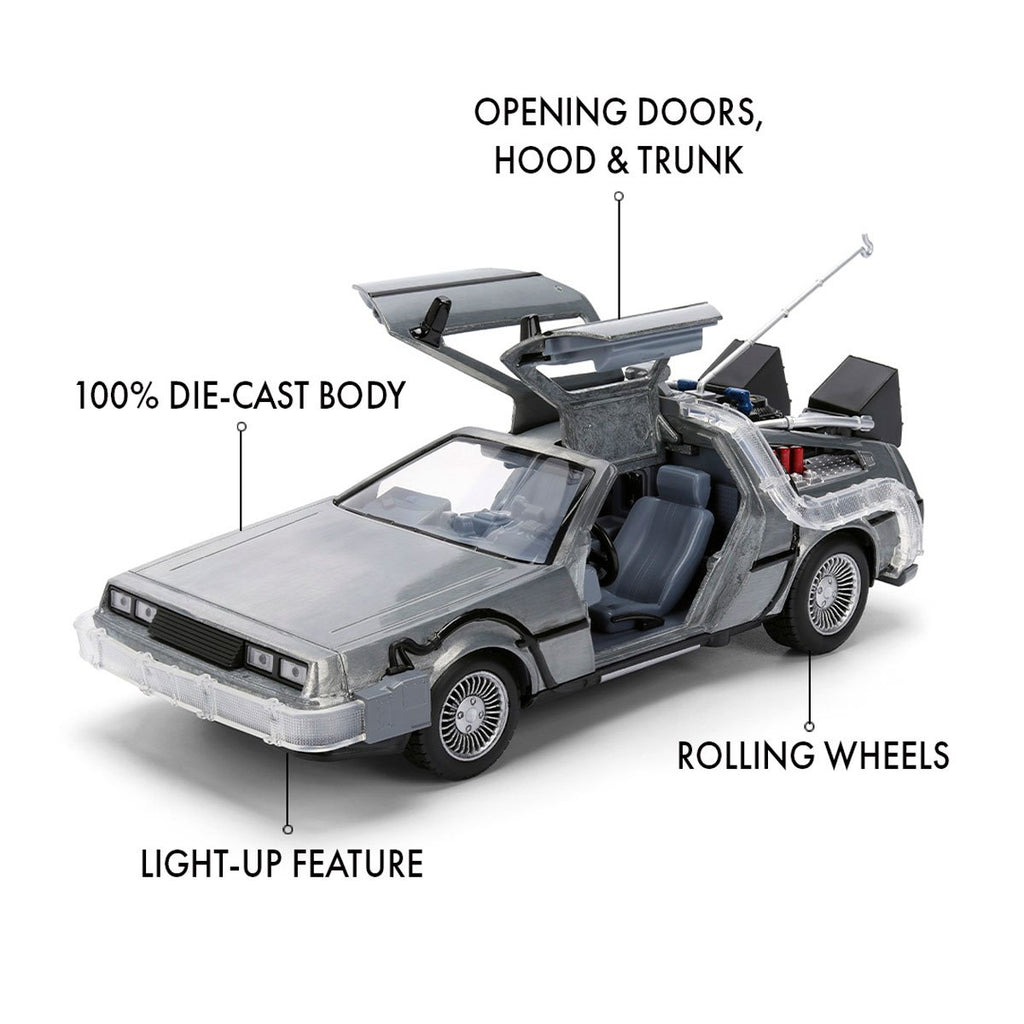 Hollywood Rides Back to the Future Time Machine 40th Anniversary 1:24 Scale Die-Cast Metal Vehicle