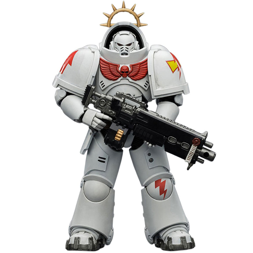 Joy Toy Warhammer 40,000 Space Marines Game Edition White Scars Intercessor Bolt Rifle & Pistol 1:18 Scale Action Figure