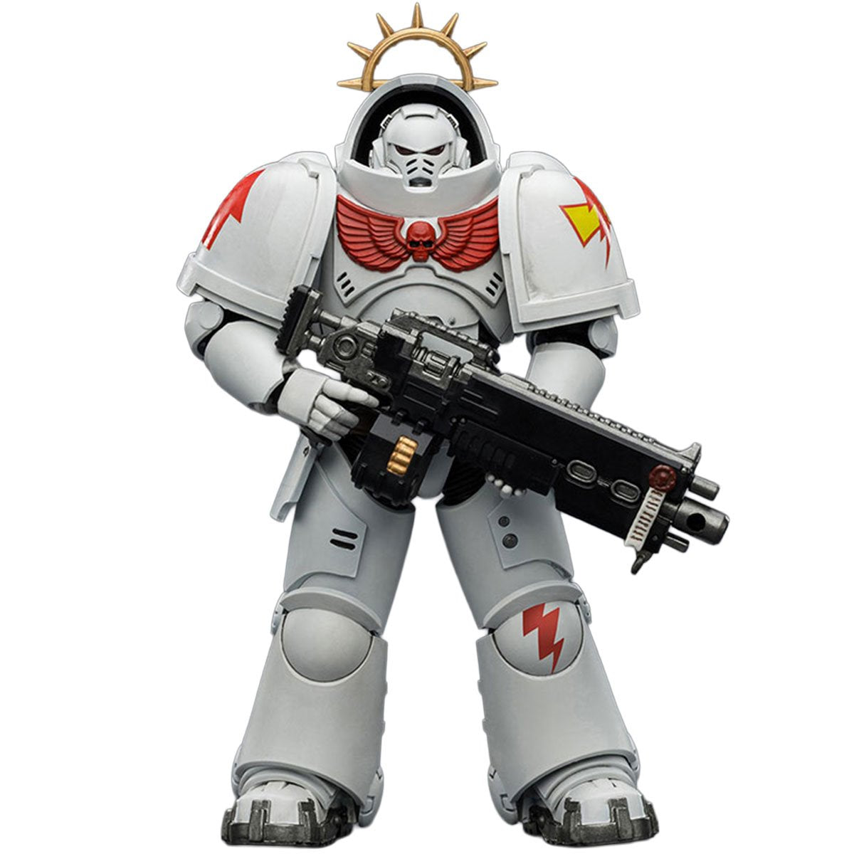 Joy Toy Warhammer 40,000 Space Marines Game Edition White Scars Intercessor Bolt Rifle & Pistol 1:18 Scale Action Figure