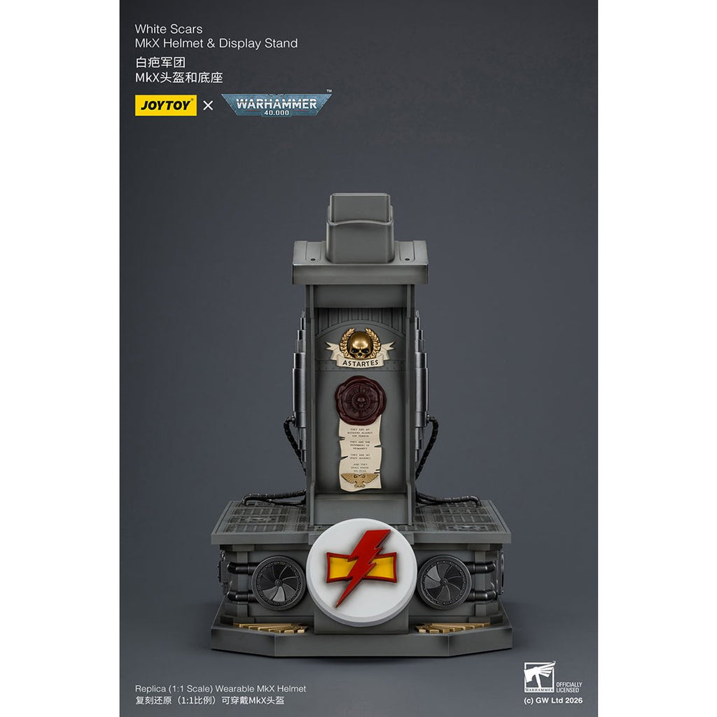 Joy Toy Warhammer 40,000 White Scars MKX 1:1 Scale Roleplay Helmet Prop Replica with Stand