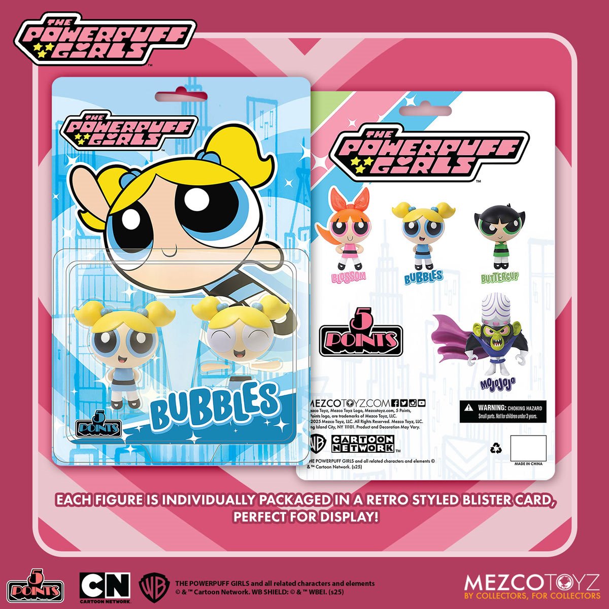 The Powerpuff Girls 5 Points Action Figures Set of 4
