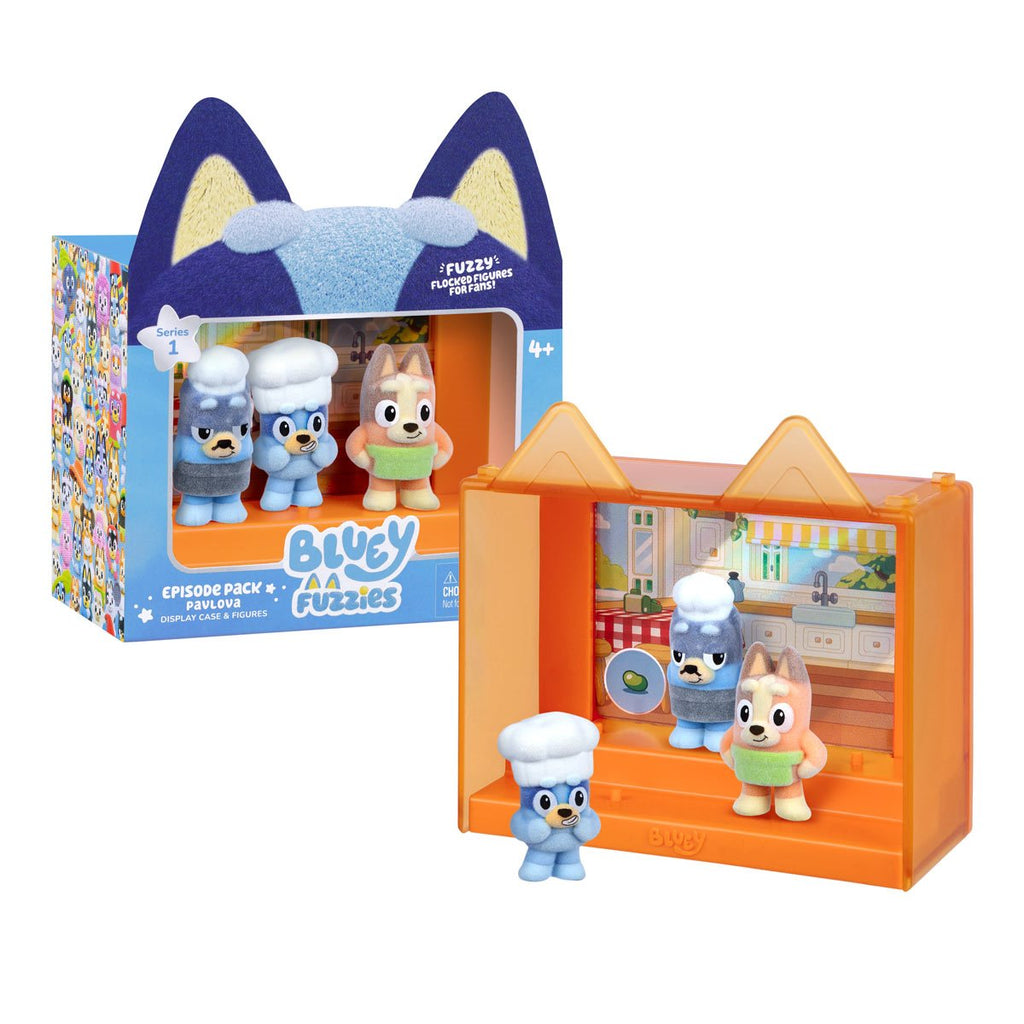 Bluey Fuzzies Series 14 Episode Mini-Figure Display Pack - Random 4-Pack