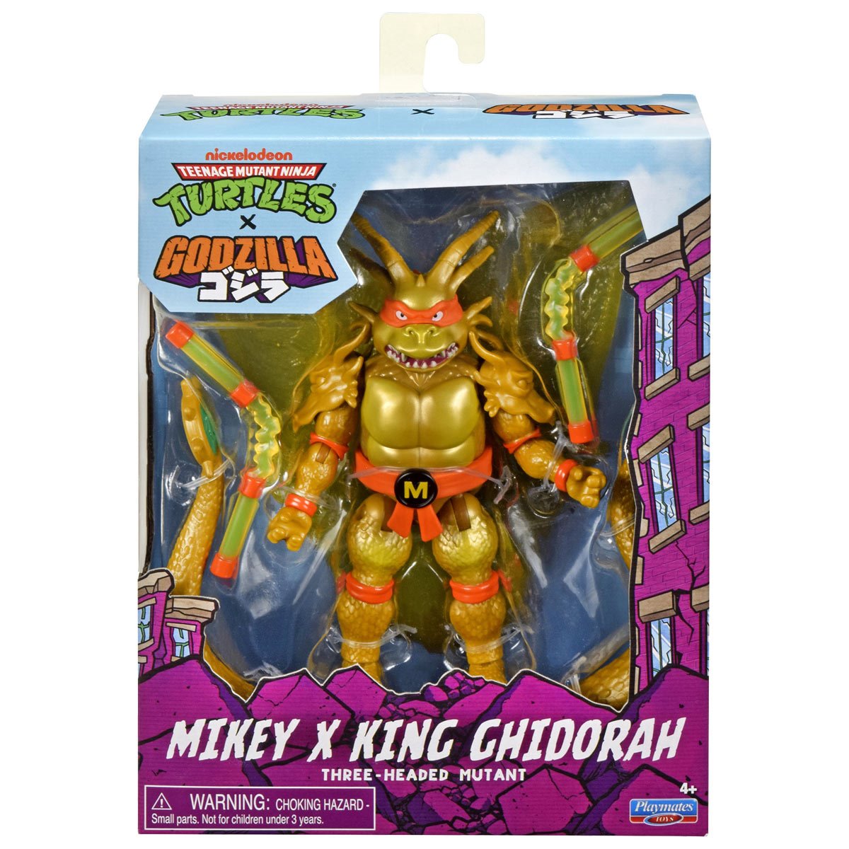 Teenage Mutant Ninja Turtles x Godzilla Wave 1 Action Figure Case of 4