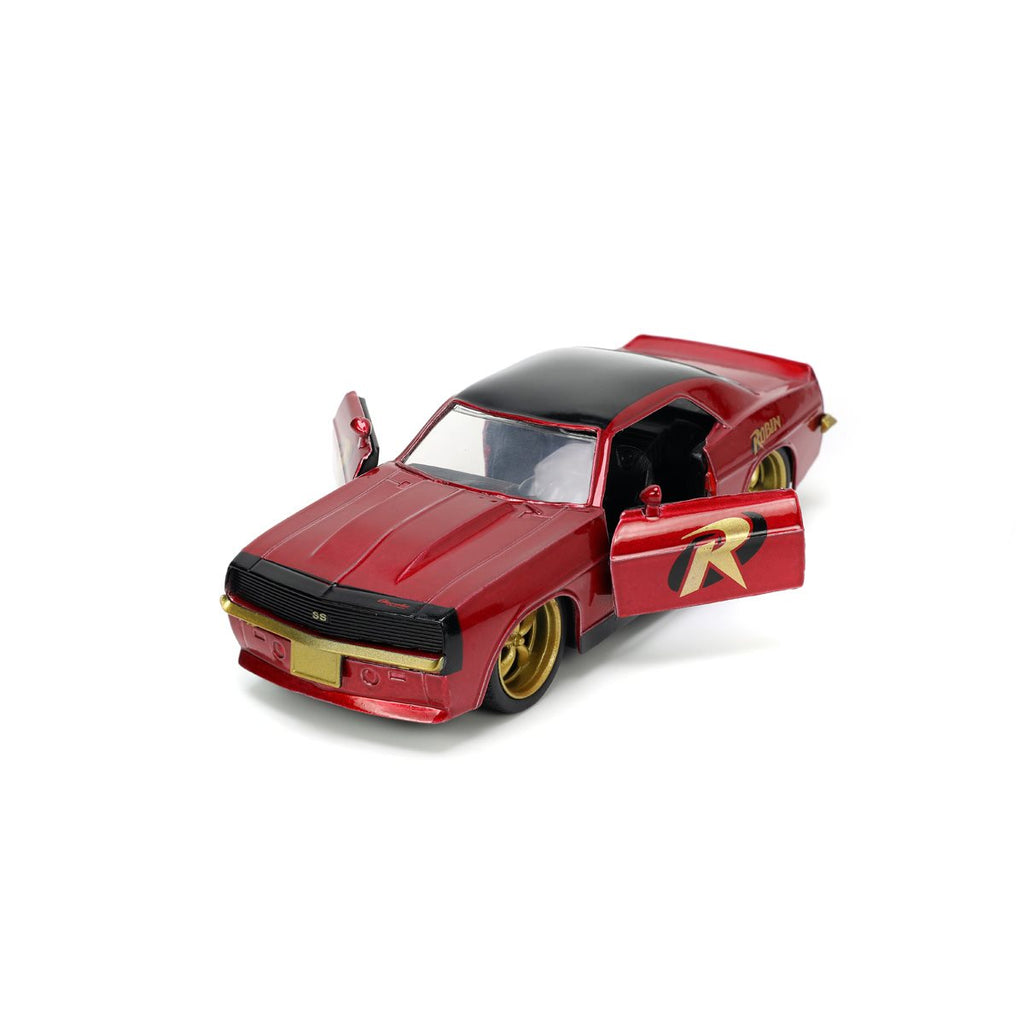 Batman Hollywood Rides 1969 Chevrolet Camaro 1:32 Scale Die-Cast Metal Vehicle with Robin Figure