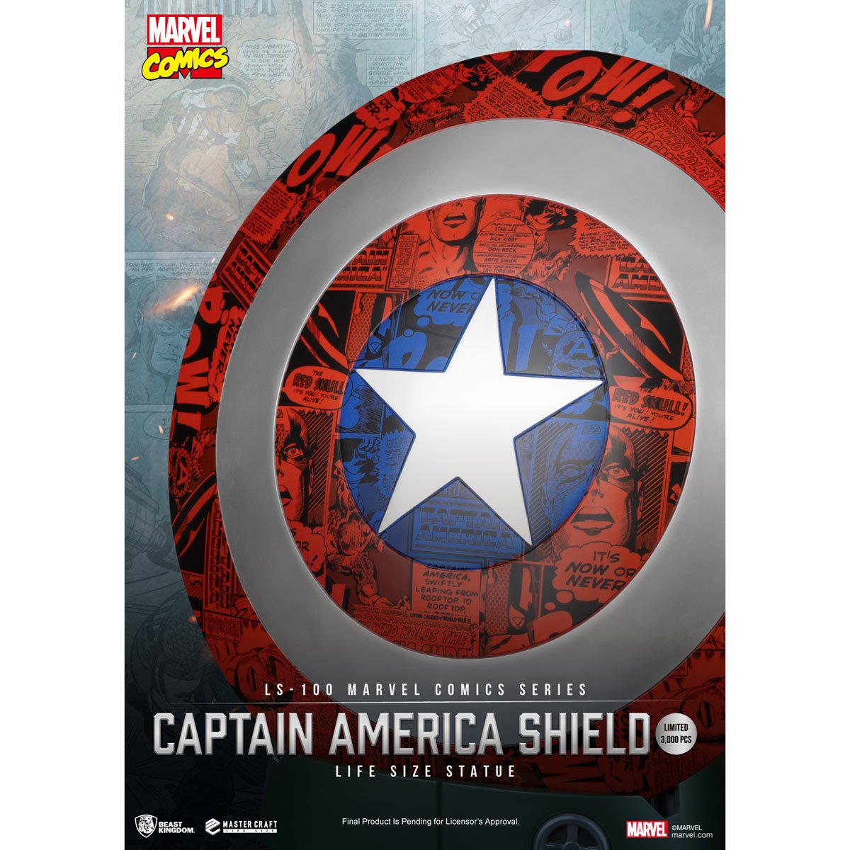 Marvel Comics Series Captain America Life Size Shield LS-100 Master Craft Statue