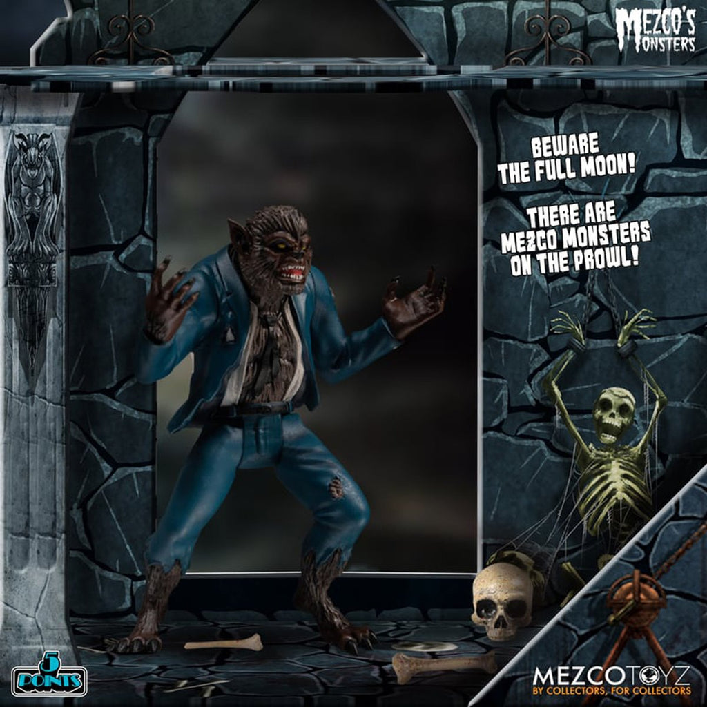 Mezco's Monsters Tower of Fear 5 Points Action Figures Deluxe Playset