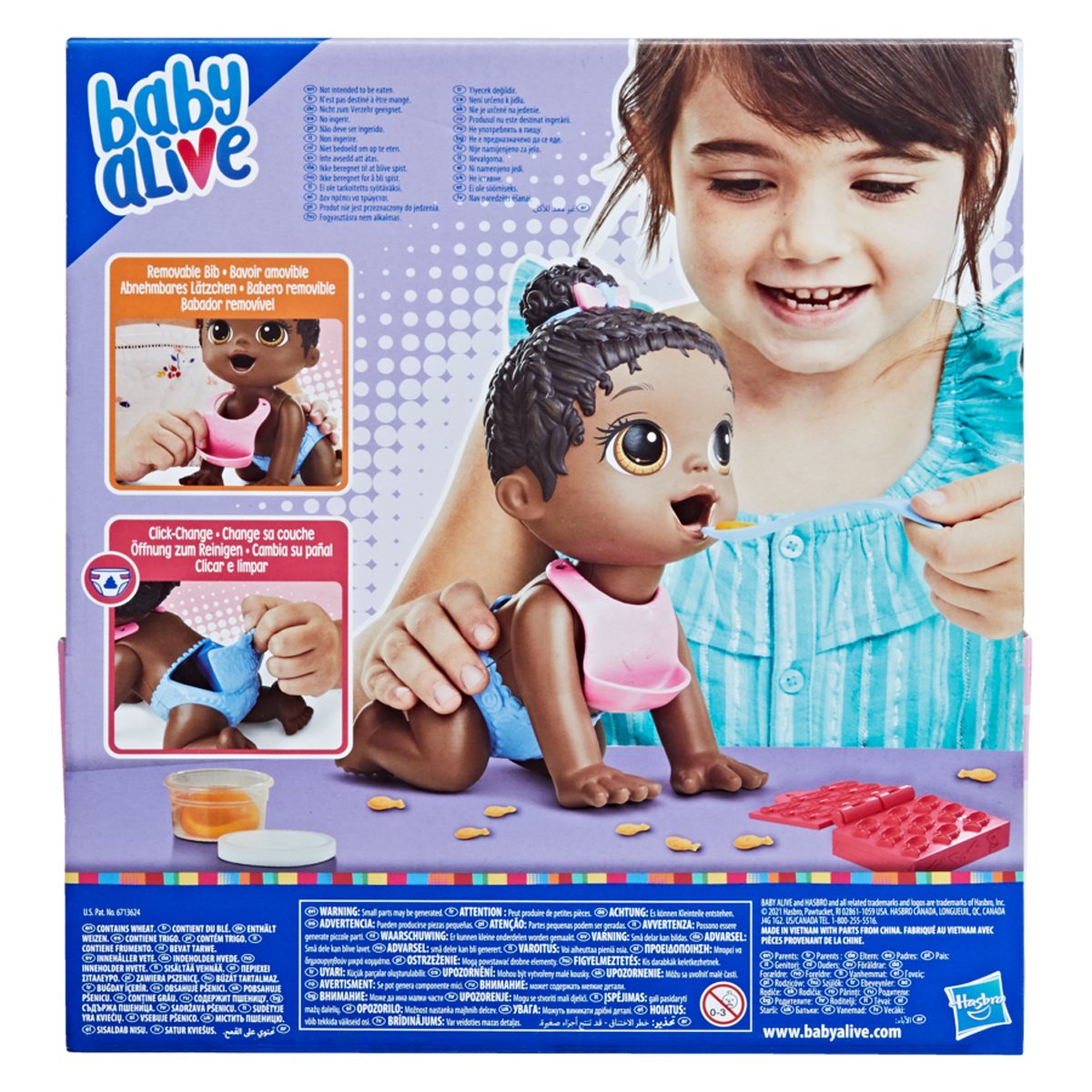Baby Alive Lil Snacks Doll (Black Hair)
