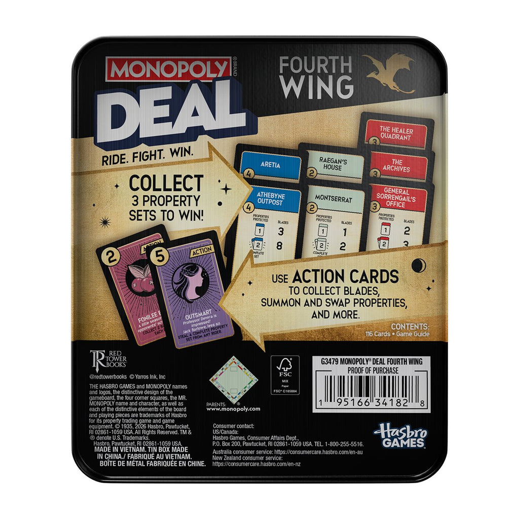 Fourth Wing Edition Monopoly Deal Game